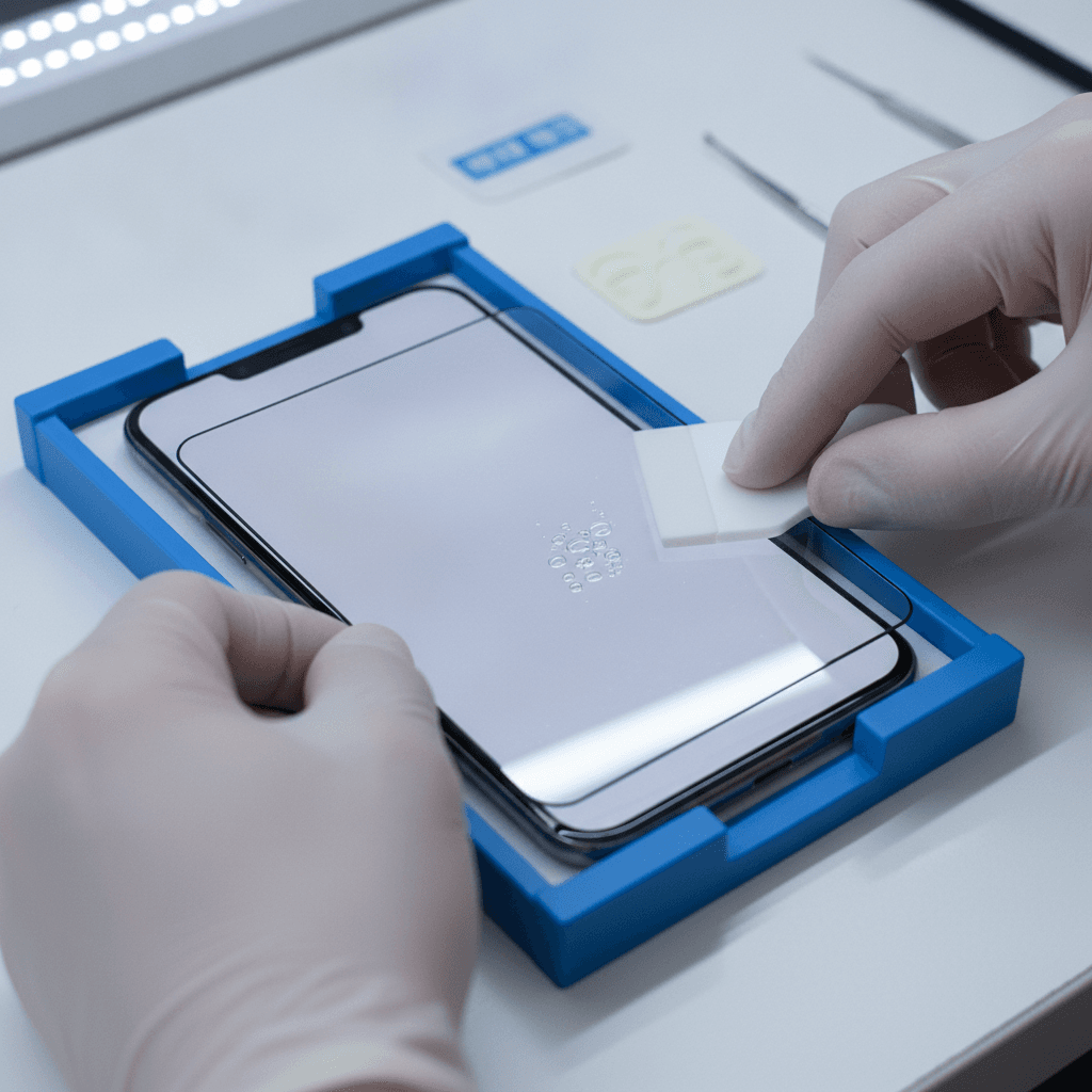 Screenprotector plaatsen