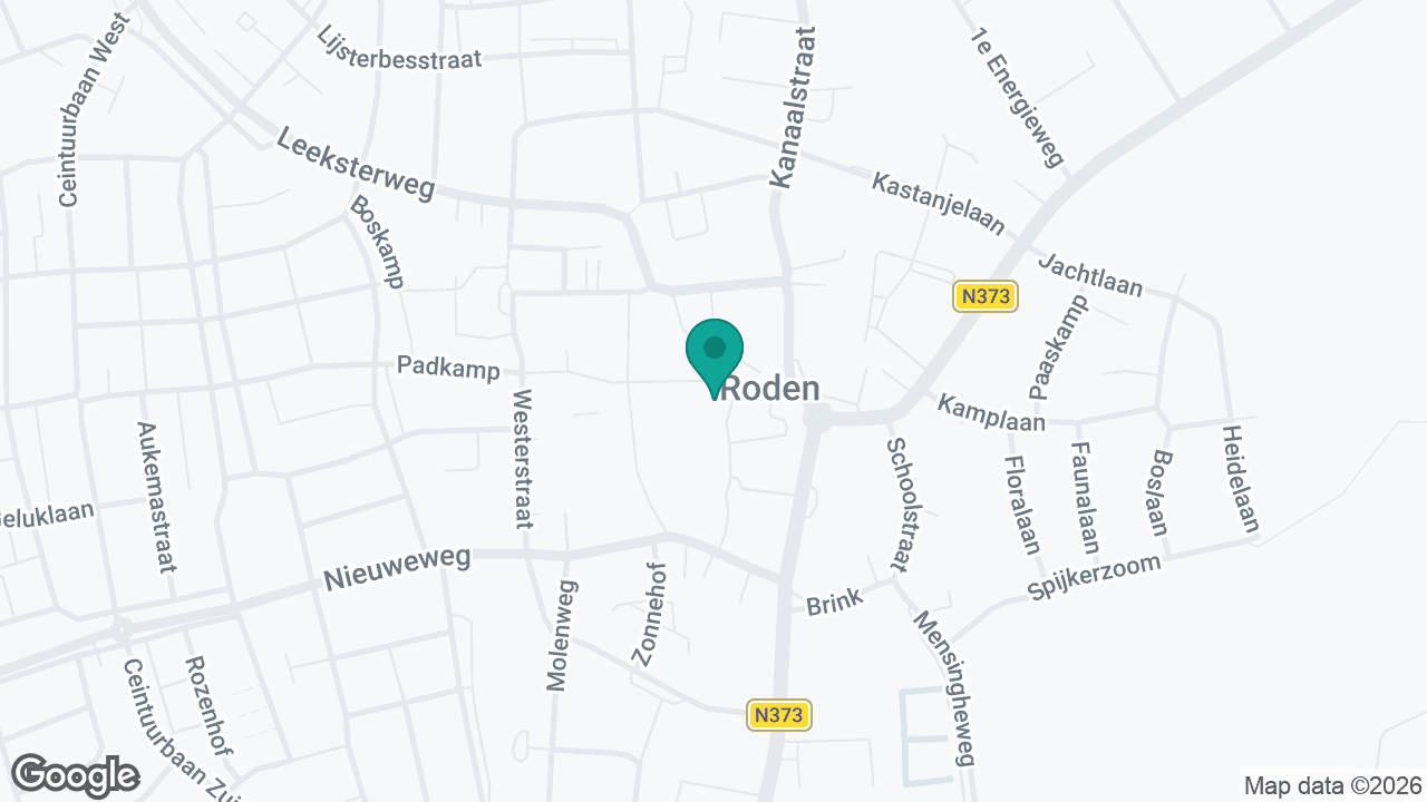 Kaart van Roden